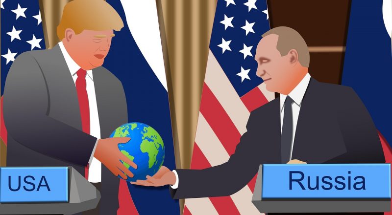 Das Telefonat zwischen Trump und Putin symbolisch dargestellt. Foto: Pixabay / Lola4556677