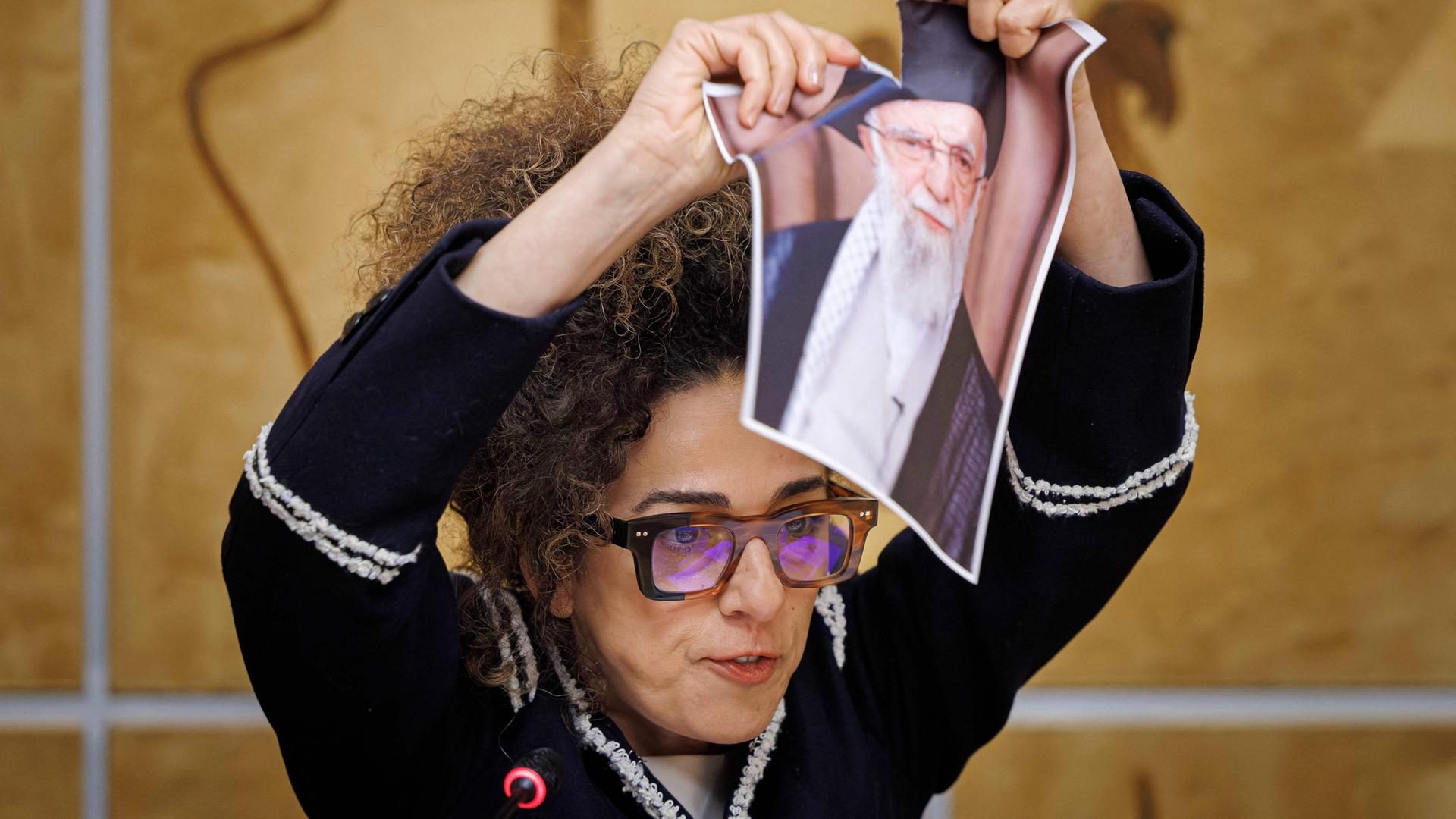 Iranische Frauenrechtlerin Masih Alinejad. Foto: AP