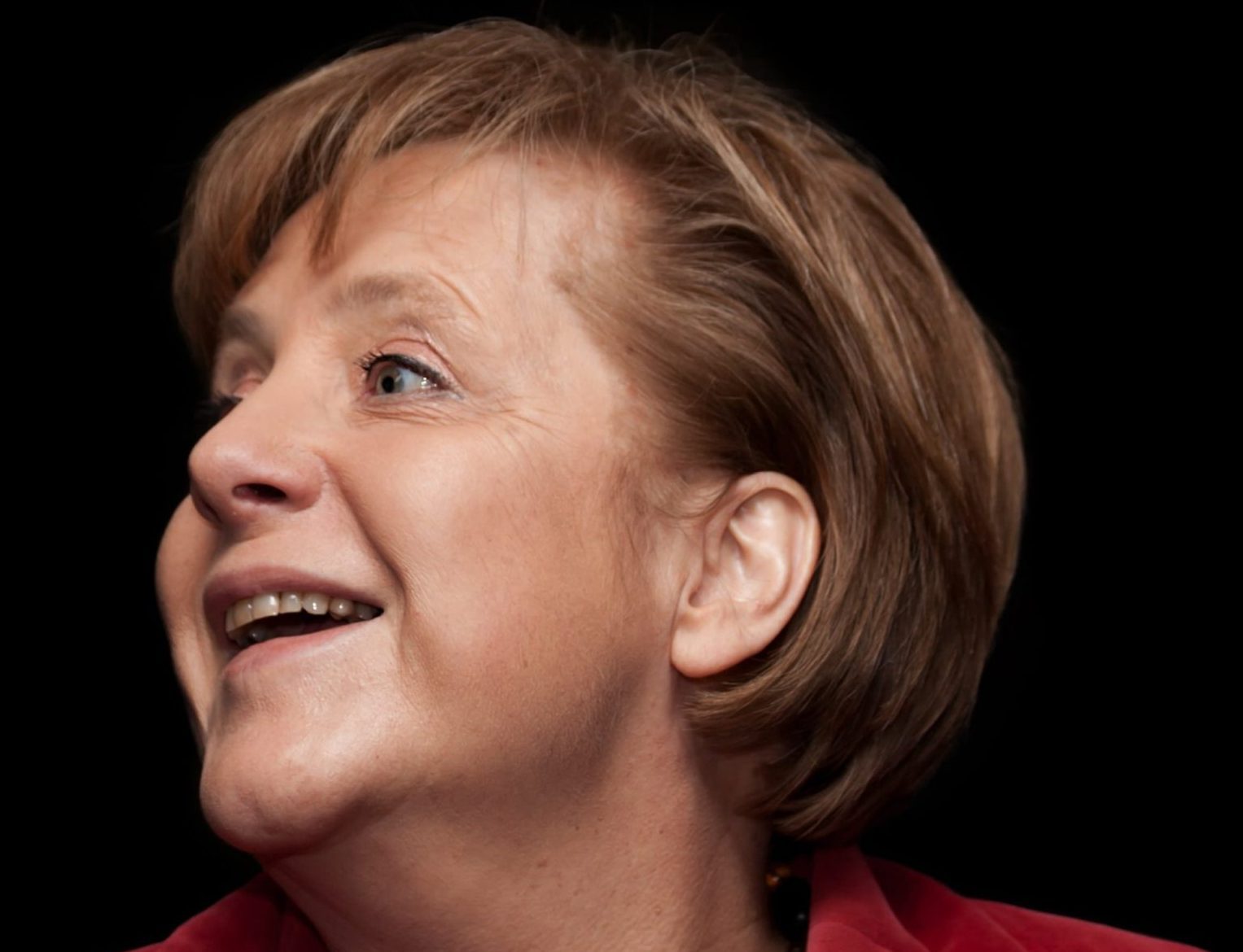 Ein Porträt von Angela Merkel.